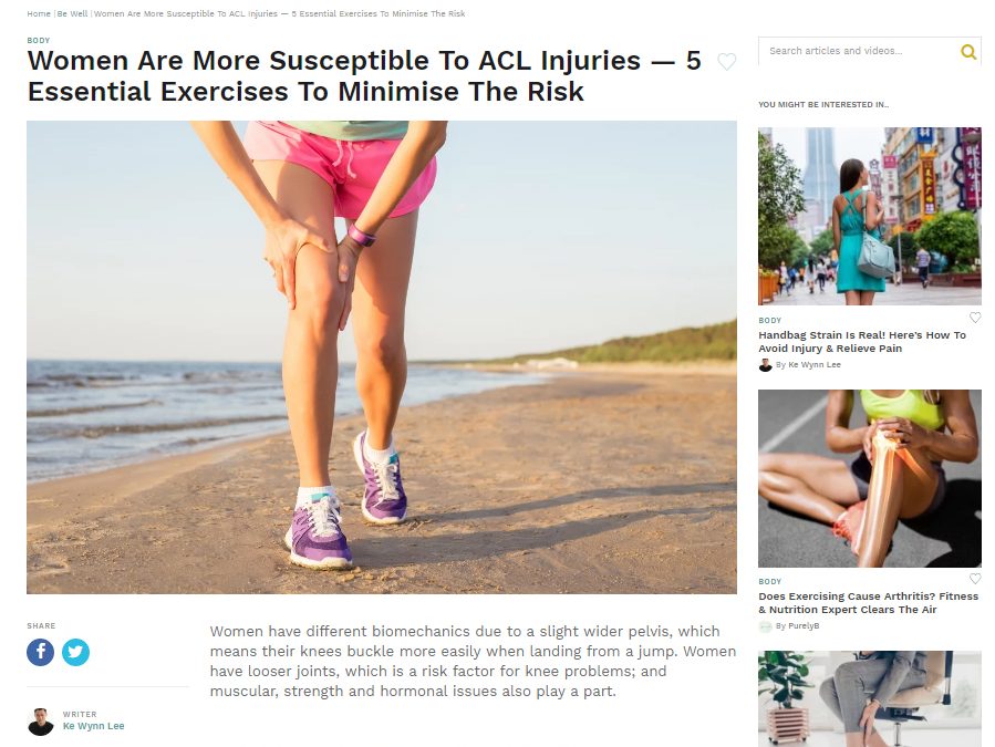 Women Are More Susceptible To ACL Injuries — 5 Essential Exercises To Minimise The Risk